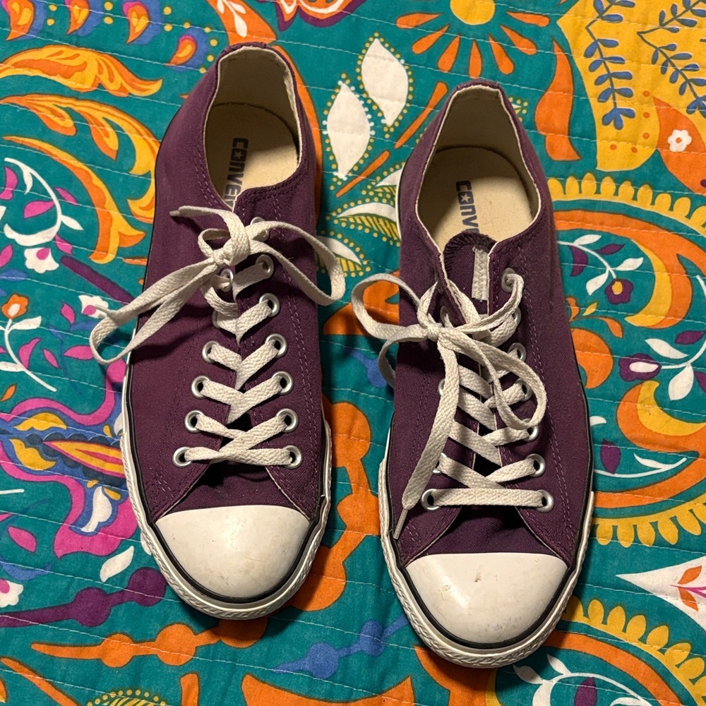 Converse Classic Purple Canvas Sneakers
